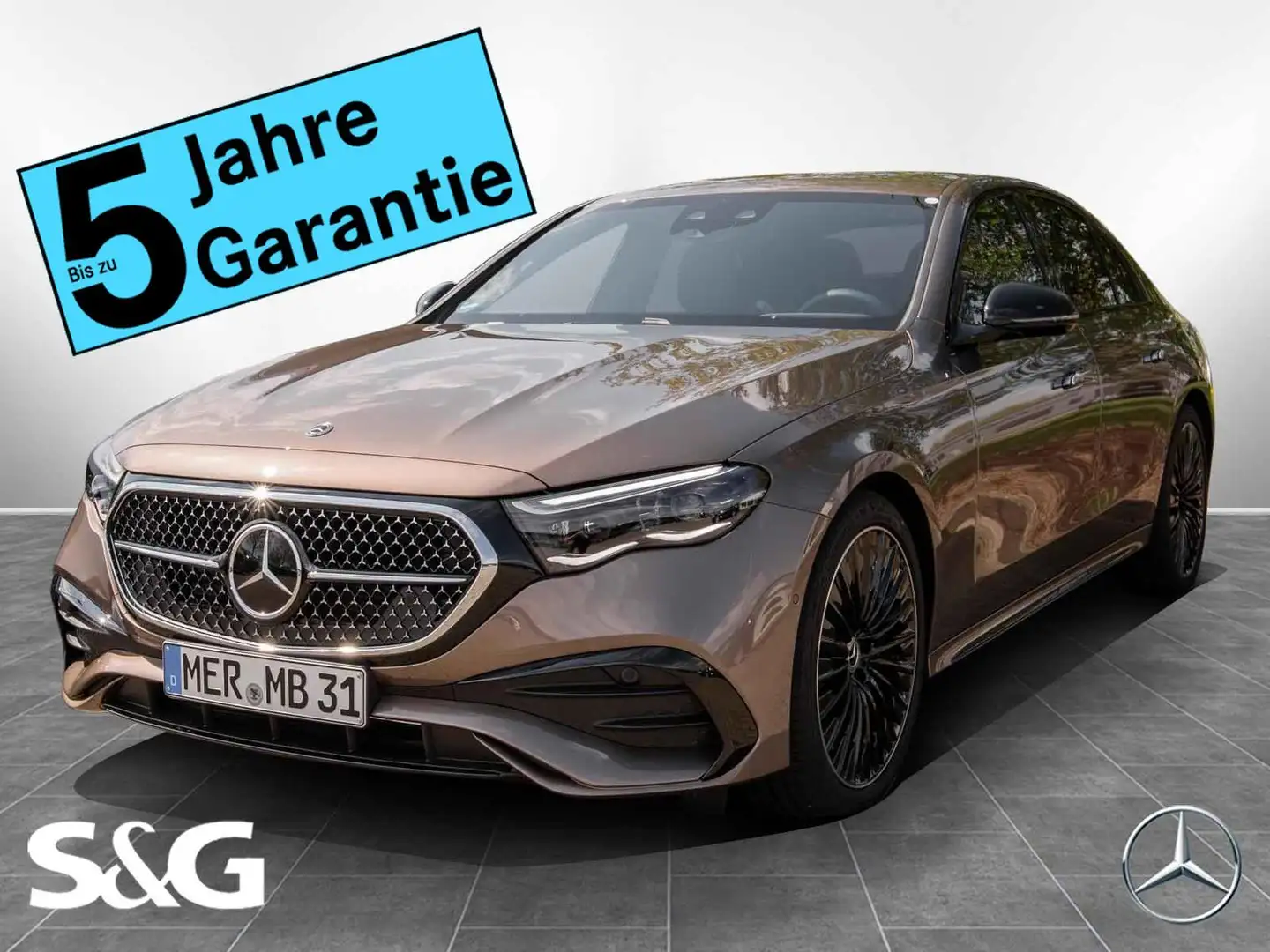 Mercedes-Benz E 220 d AMG Lim. 360°+DIG-LED+Distro+Night+LM20" Marrone - 1