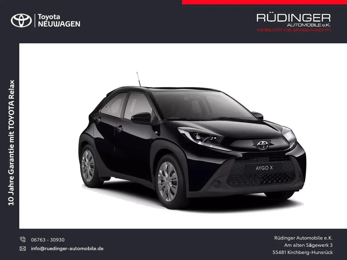 Toyota Aygo (X) 1.0-l-VVT-i Business Edition Noir - 1