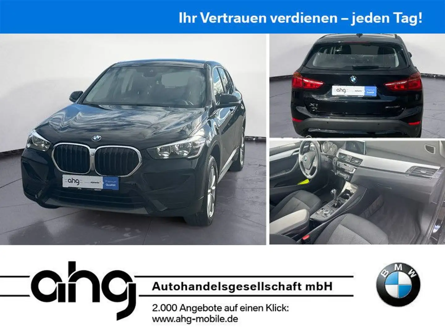 BMW X1 sDrive18i Advantage Navi AHK Bluetooth PDC Schwarz - 1