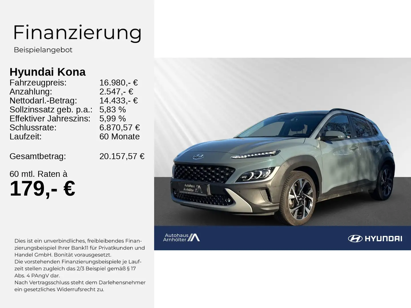 Hyundai KONA 1.0 T-GDI Edition 30 2WD+NAVIGATION+KAMERA+ Grün - 2