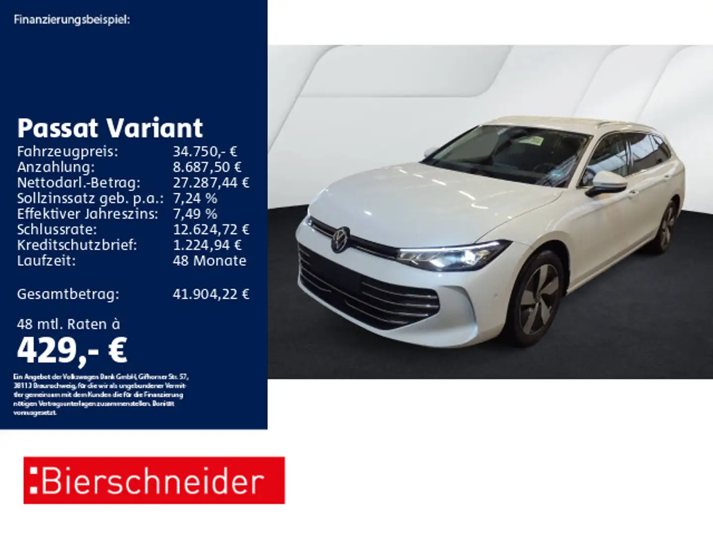 Volkswagen Passat Variant 2.0 TDI DSG Business AHK NAVI SHZ Weiß - 1