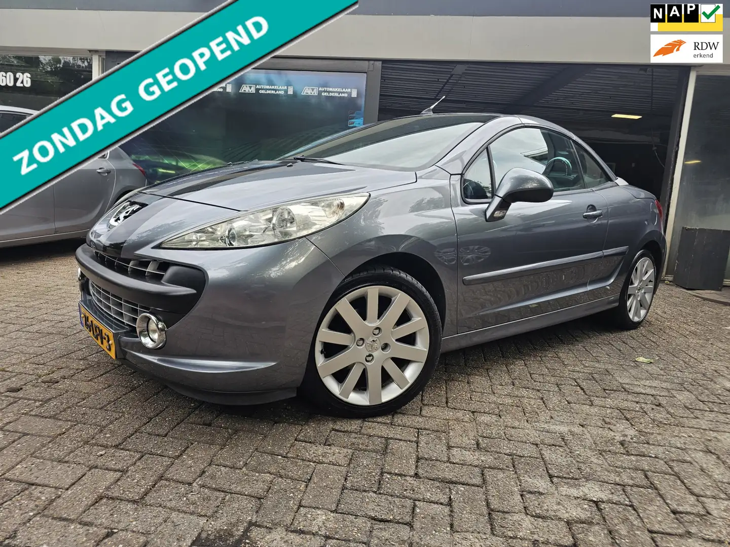 Peugeot 207 CC 1.6-16V T Sport|12 MND GARANTIE| AIRCO | NAVI | Grijs - 1