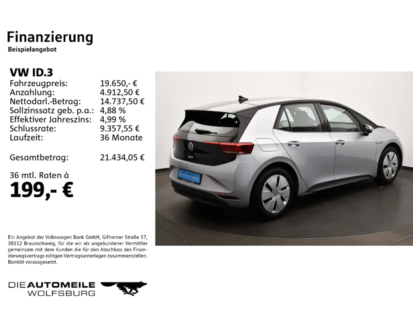 Volkswagen ID.3 Pure Performance LED/PDC/App-Connect Silber - 2