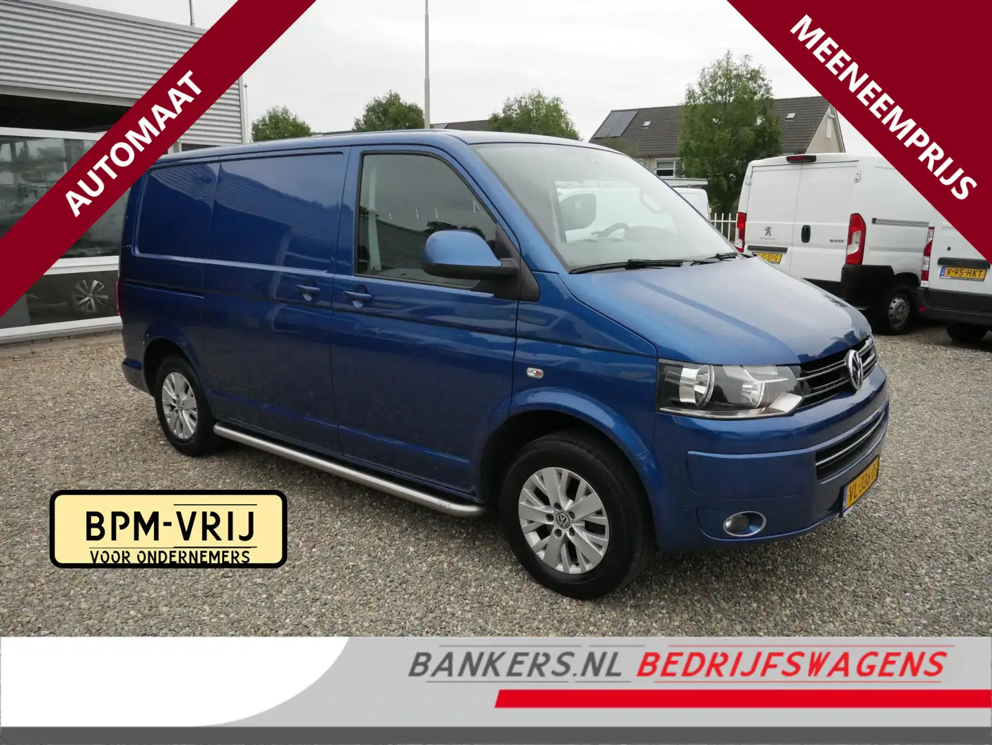Volkswagen T5 Transporter 2.0 TDI 140PK, L1, Automaat, Airco, Geen garantie, Blauw - 1