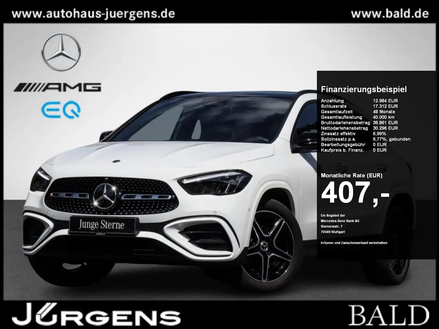 Mercedes-Benz GLA 250 e /AMG/MBUX/LED/Wide/Pano/Night/Cam/Totw Blanc - 1