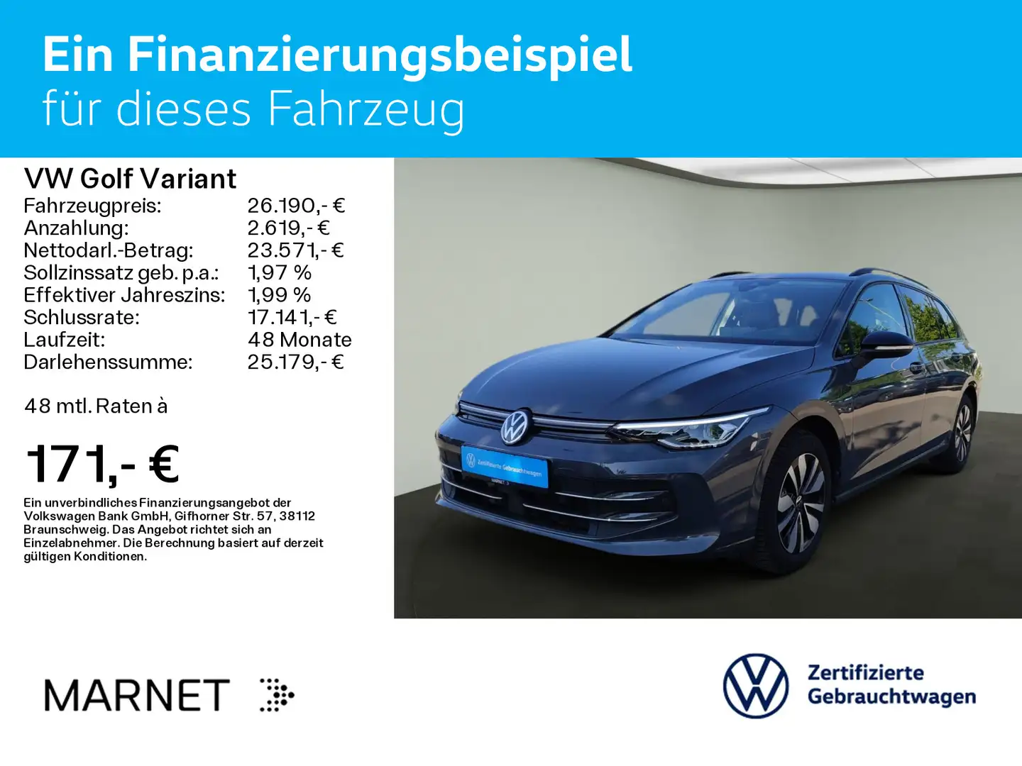 Volkswagen Golf Variant Golf VIII Variant 1.5 TSI GOAL*LED*AHK*KAMERA*NA Grau - 2