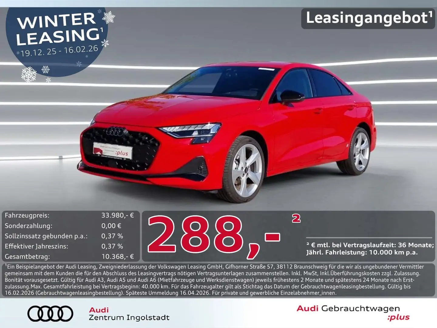 Audi A3 Limousine 30 TFSI S line STHZG LED SONOS HuD advan Rot - 1