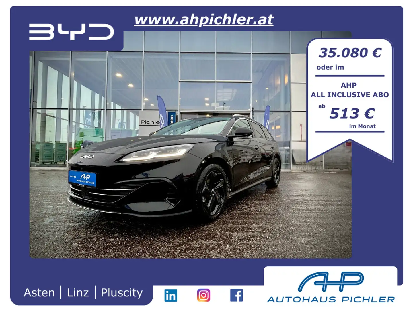 BYD Seal 6 DM-i Touring Comfort PHEV 19kWh 212PS LEASING A... Schwarz - 1