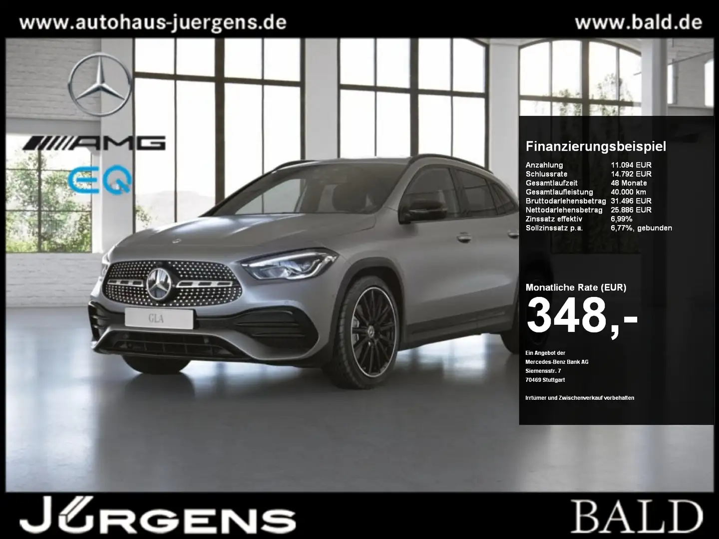 Mercedes-Benz GLA 250 e +AMG+MBUX+LED+Wide+Night+Ambiente+AUT Grau - 1