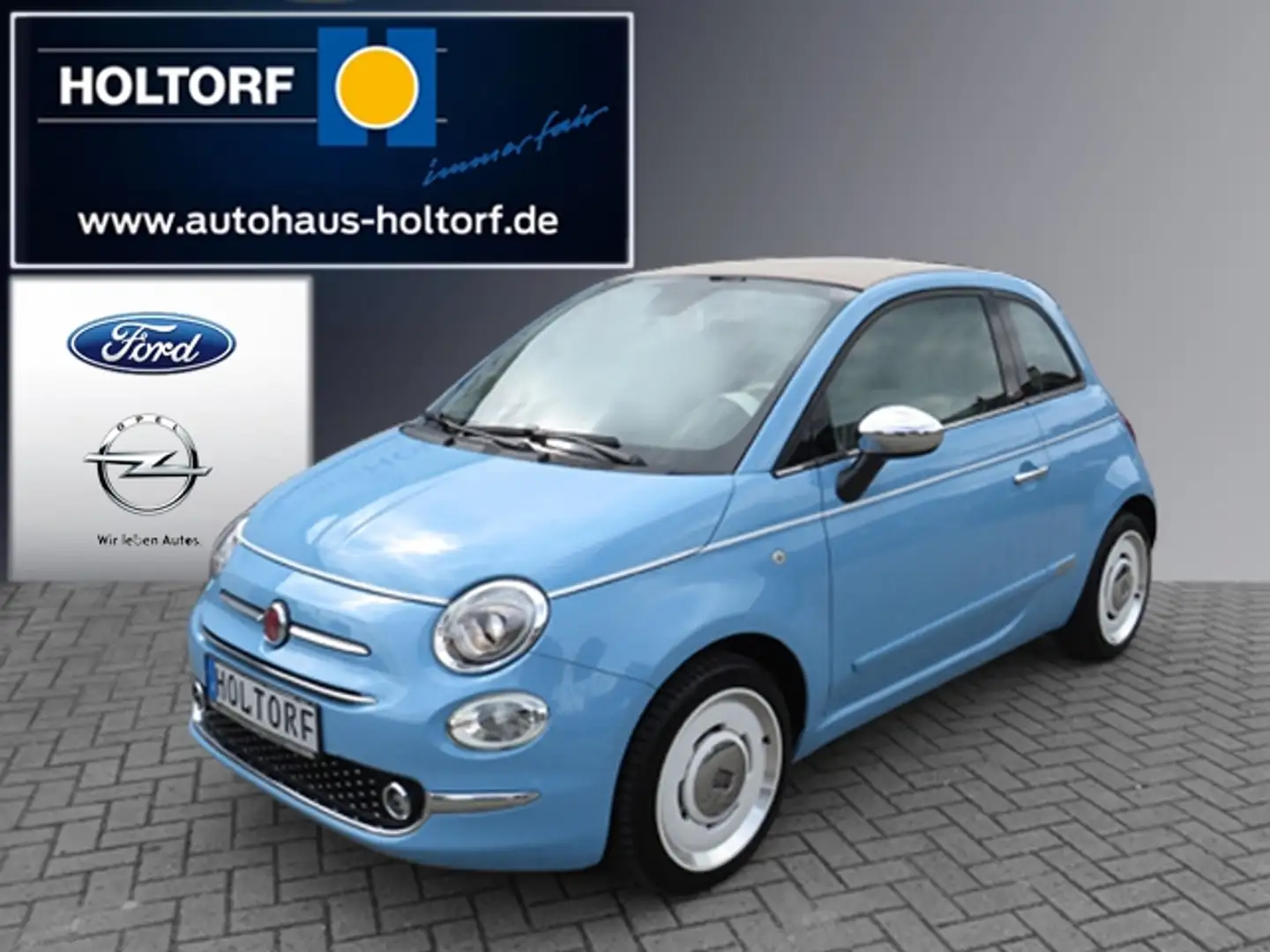 Fiat 500C Spiaggina 86 PS NAVI ALU Limited Bleu - 1
