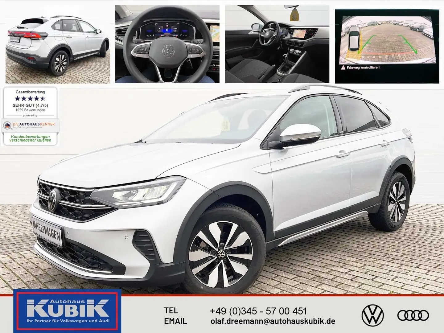 Volkswagen Taigo TSI Move mit Voll LED+Navi Discover Media+Kamera+ Silber - 1