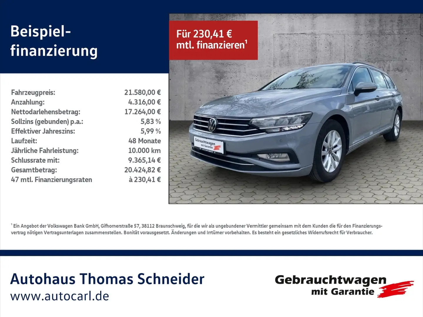 Volkswagen Passat Variant Business 2.0 TDI DSG NAV/SHZ/3-Zonen KLIMA LED NA Grijs - 1