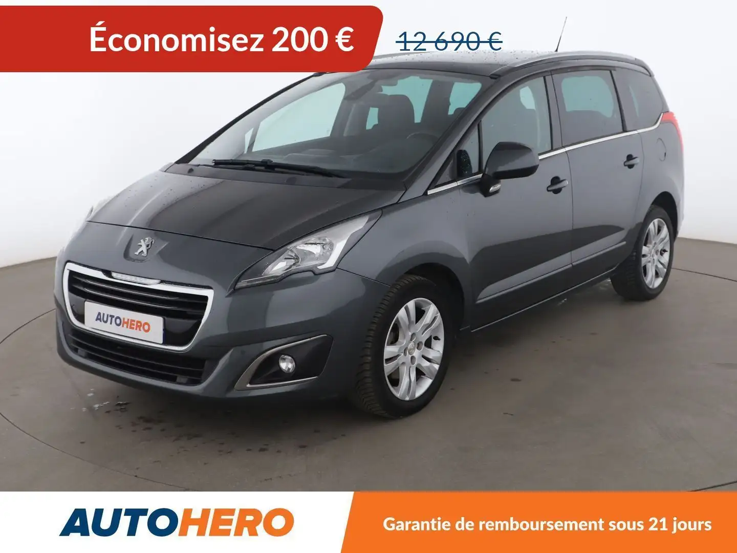 Peugeot 5008 2.0 Blue-HDi Allure Gris - 1