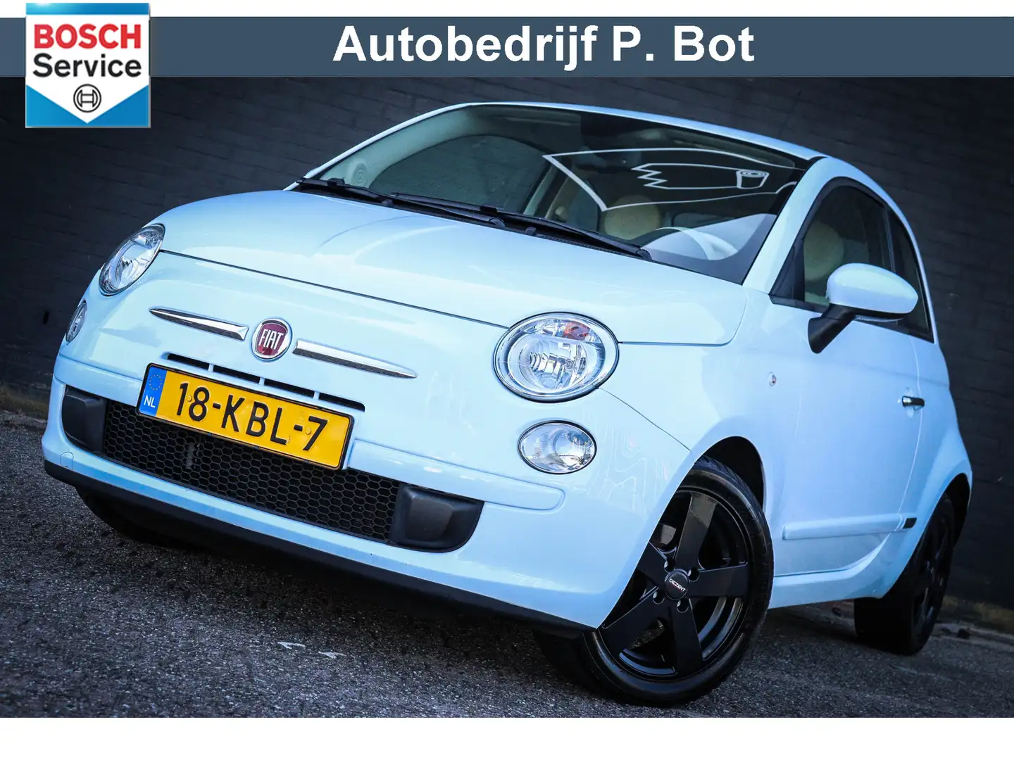 Fiat 500 1.2 Pop Airco/Elektr. ramen Blauw - 1