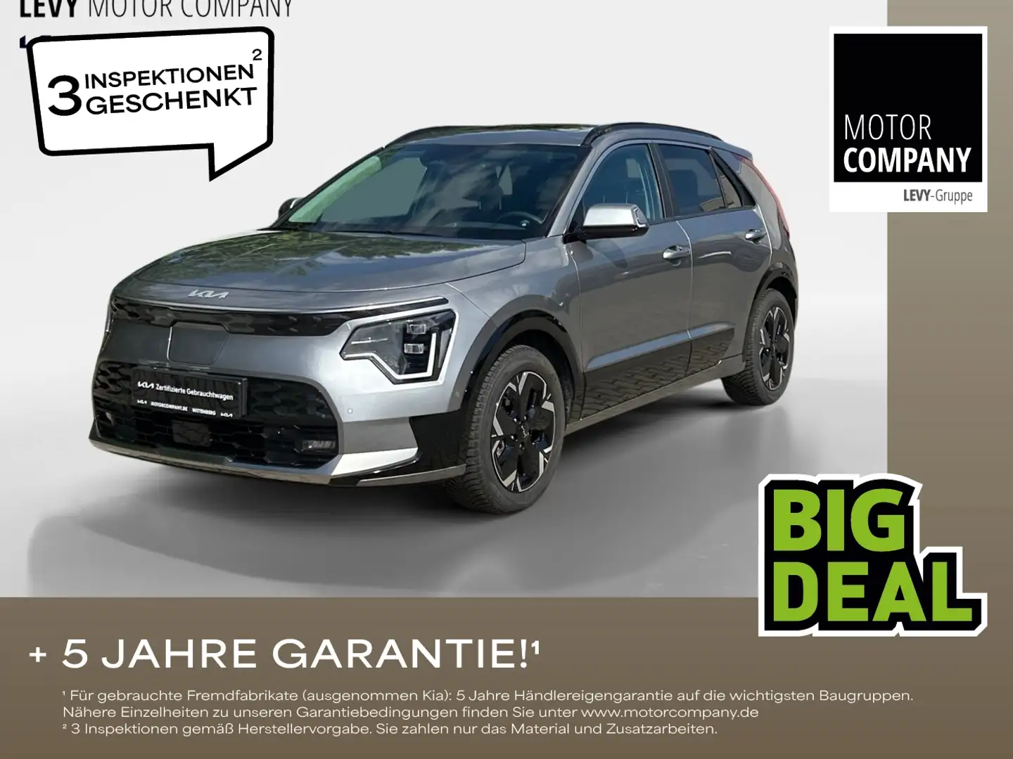 Kia Niro (648kWh) e- Inspiration Navi FLA 4xSHZ Grau - 1