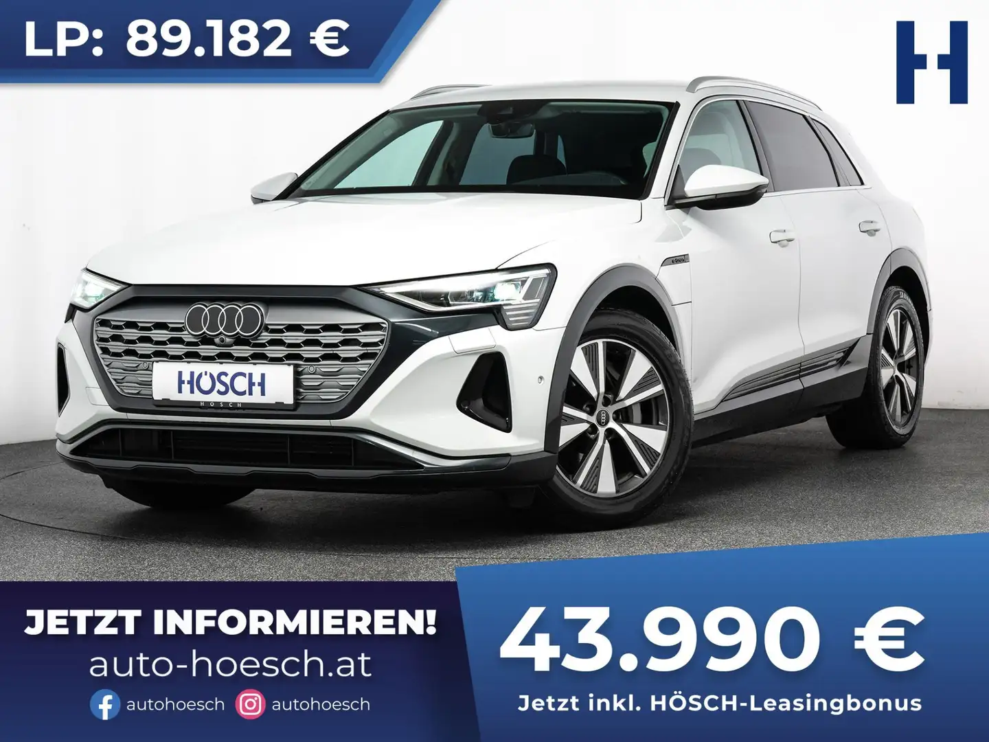 Audi Q8 e-tron 50 quattro Adv ASSISTENZ AHK MEMORY -51% Weiß - 1
