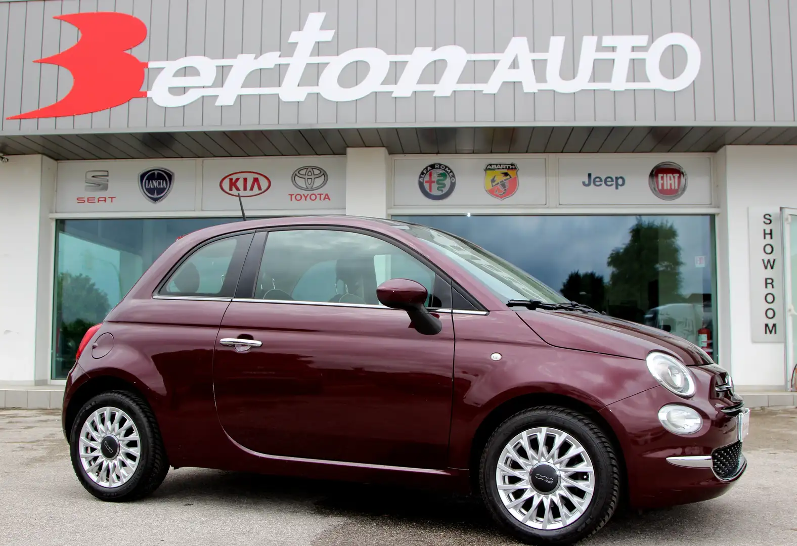 Fiat 500 1.2 Lounge 69cv Rouge - 1