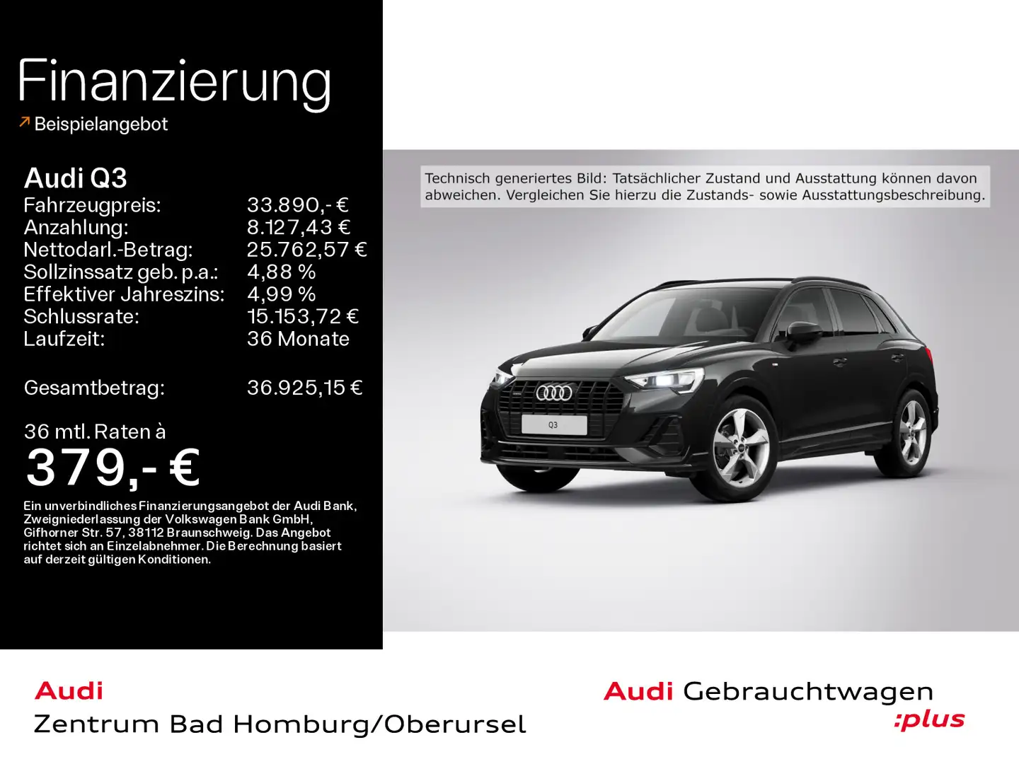 Audi Q3 SUV S line 35 TDI quattro*Einparkhilfe*Optikp Schwarz - 1