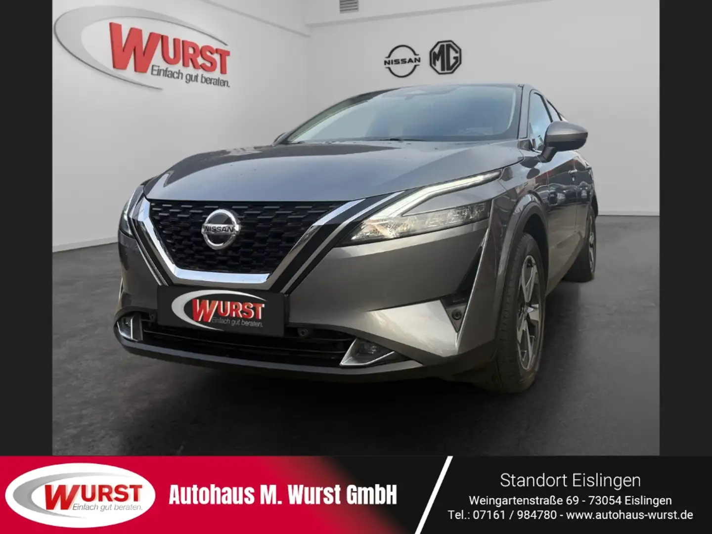 Nissan Qashqai N-Connecta 1.3 DIG-T Around View, Winterpaket, Car Grijs - 1
