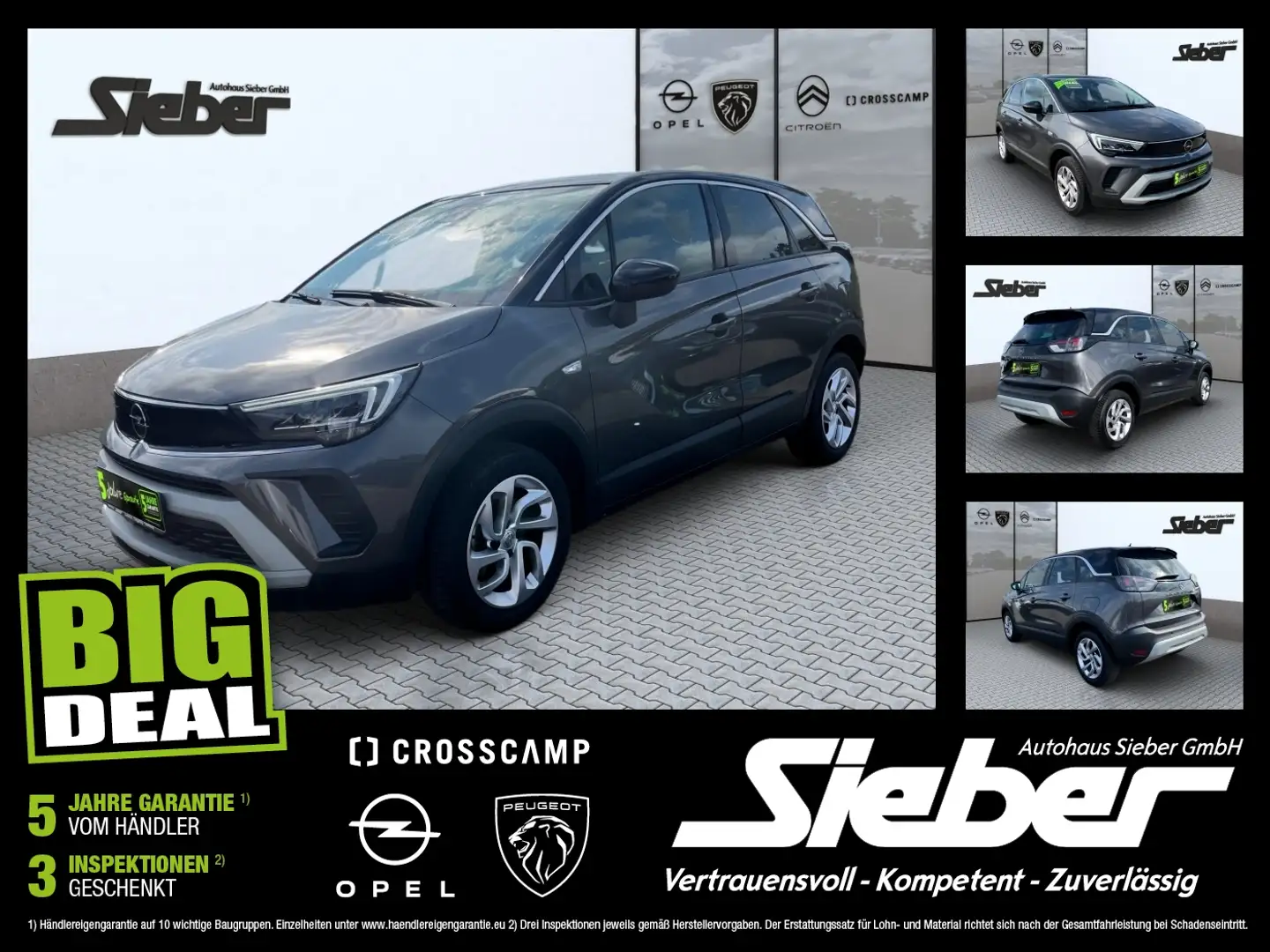 Opel Crossland 1.2 Turbo Elegance 2xKlima Kamera Grigio - 1