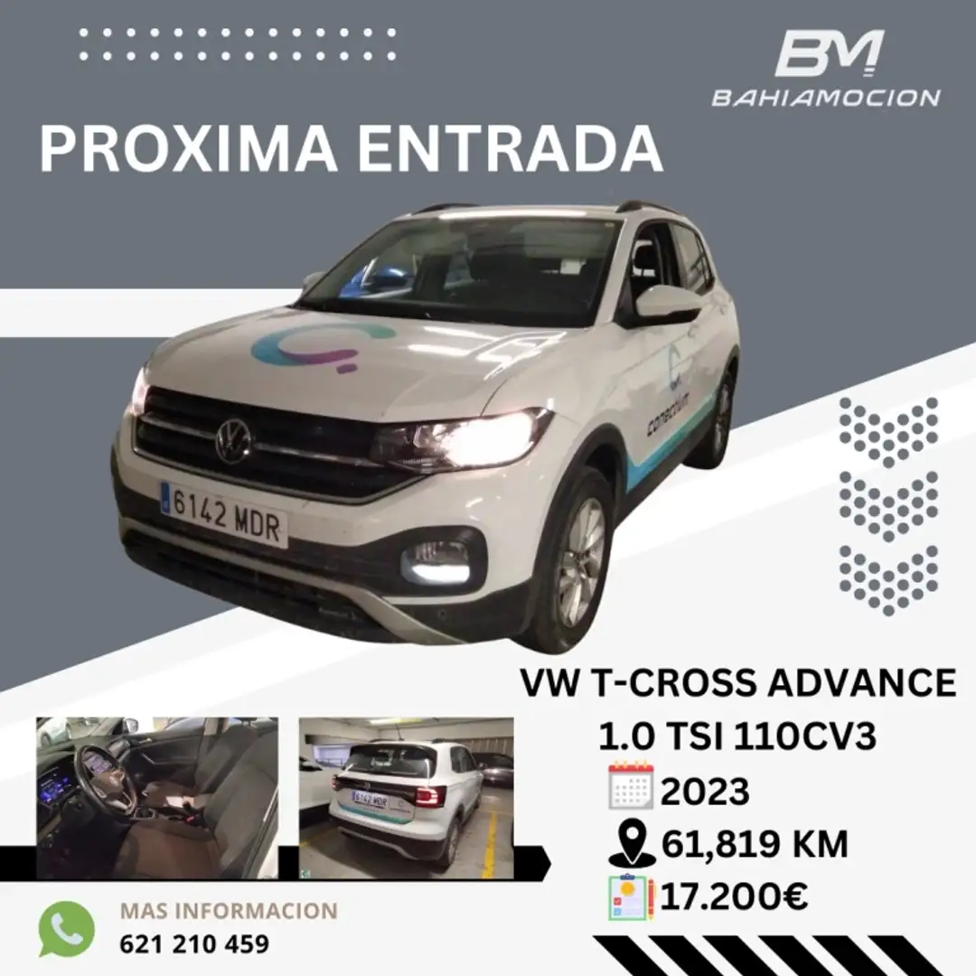 Volkswagen T-Cross 1.0 TSI Advance 81kW Blanco - 1
