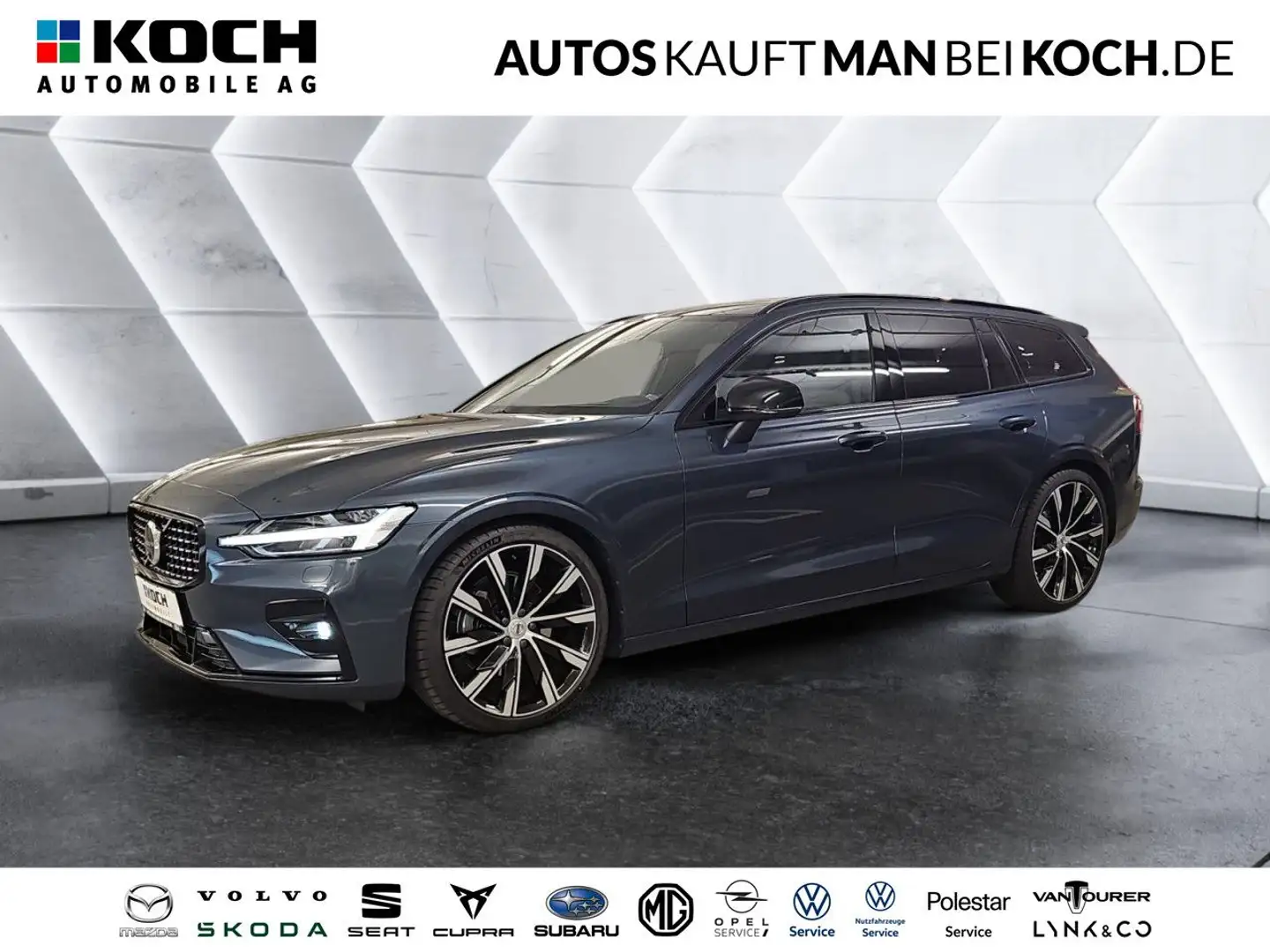 Volvo V60 B4B Ultimate Dark ACC BLIS PANO STHz HUD 360 Azul - 1