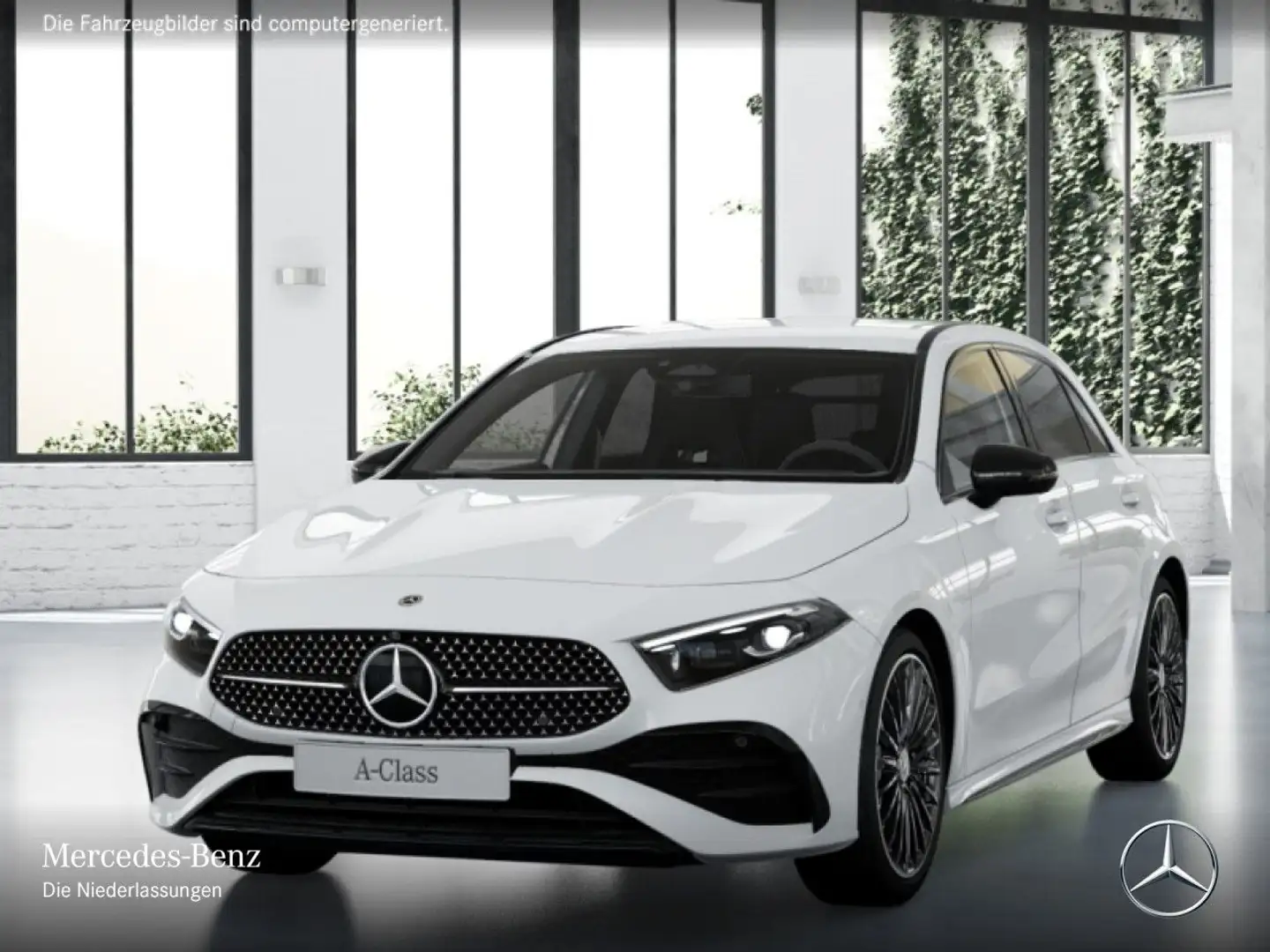 Mercedes-Benz A 200 AMG+NIGHT+360°+AHK+MULTIBEAM+TOTW+7G Blanc - 2