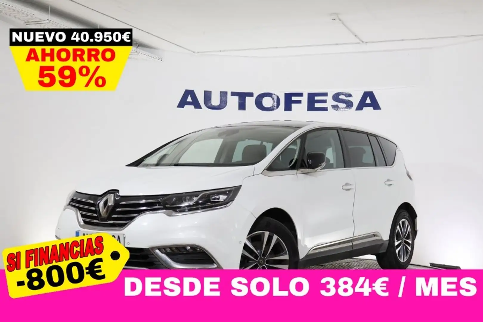 Renault Espace ZEN 1.6 TDI 160cv AUTO 7 PLAZAS 5P # TECHO PANORAM Blanco - 1