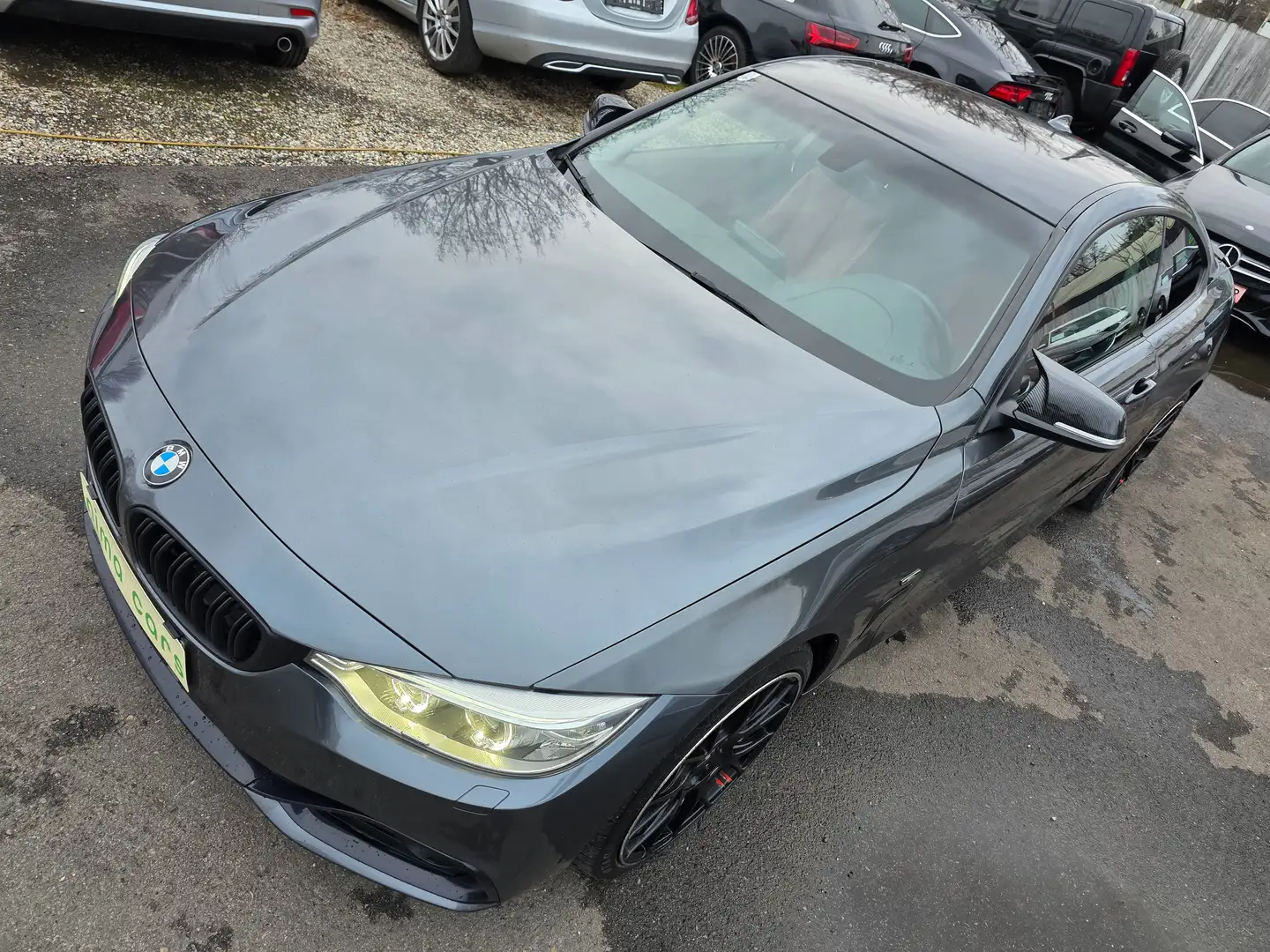 BMW 420 420d Coupe / Leder Rot / Top Zustand Grau - 2