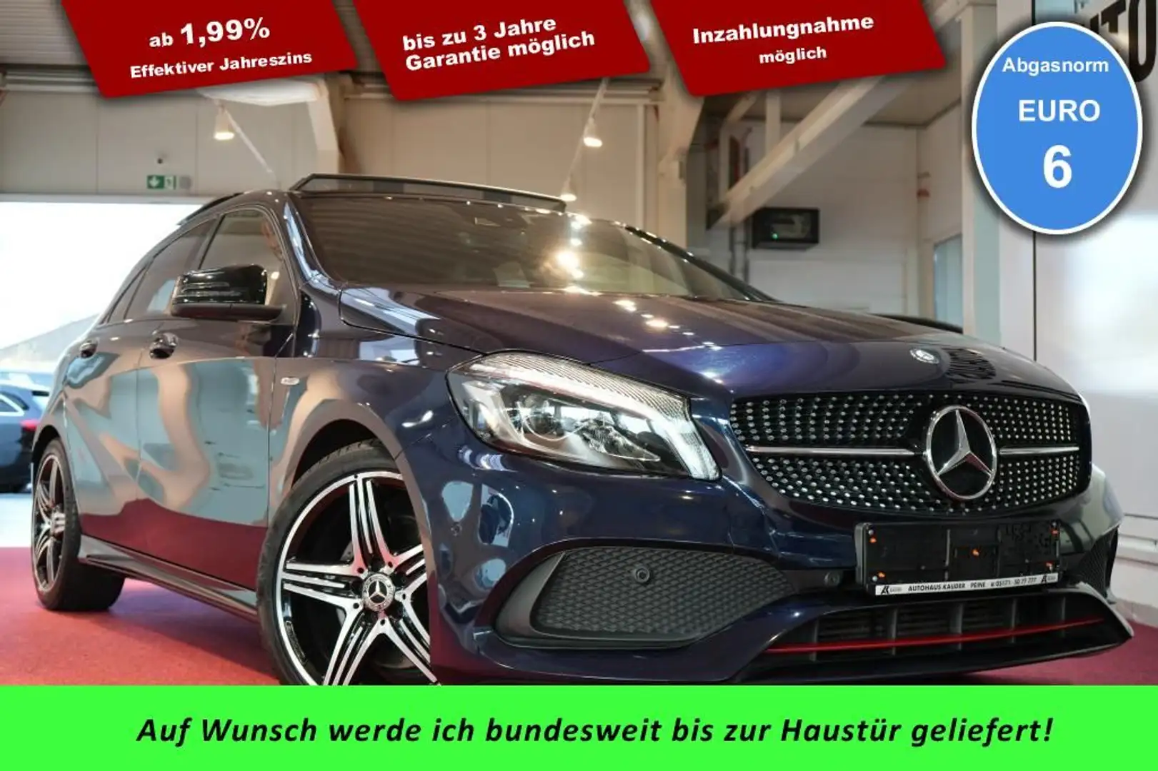 Mercedes-Benz A 250 4Matic AMG 7G * LED*Navi*Kamera* Kék - 1