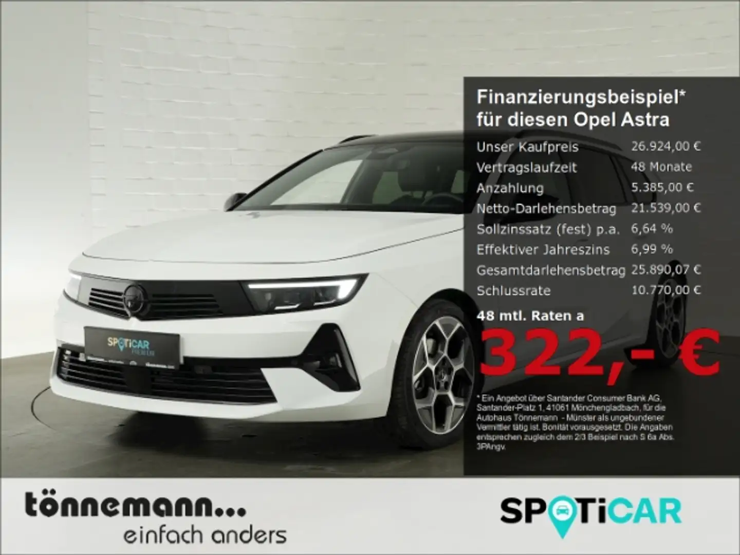 Opel Astra L ST ULTIMATE AT+AHK+LED+NAVI+360 GRAD KAMERA+SITZ Blanco - 1