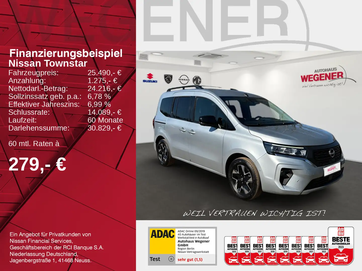 Nissan Townstar TOWNSTAR TEKNA LED NAVI 360° KAMERA SHZ Grau - 2