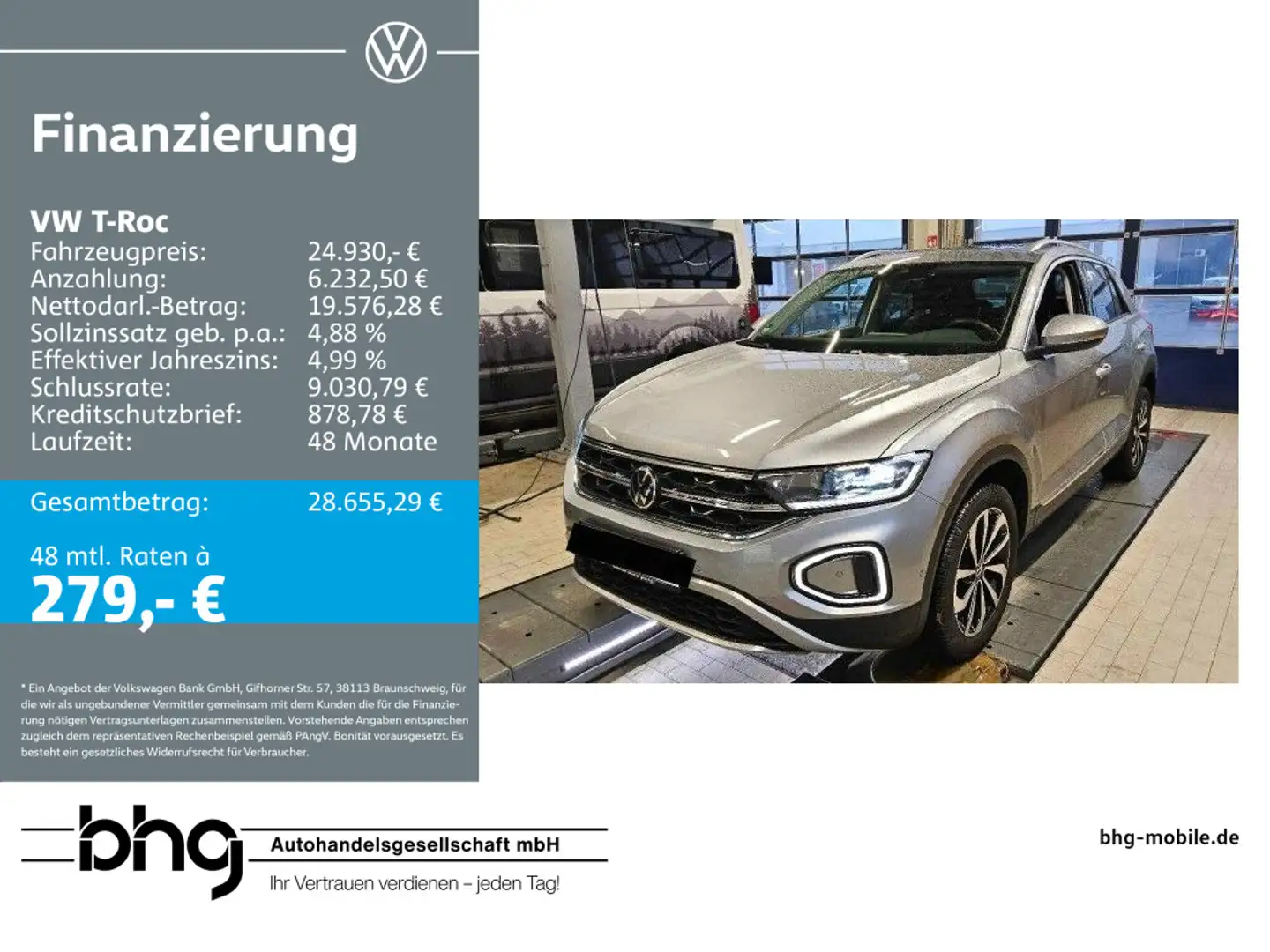 Volkswagen T-Roc 1.5 TSI OPF DSG Style Silber - 1
