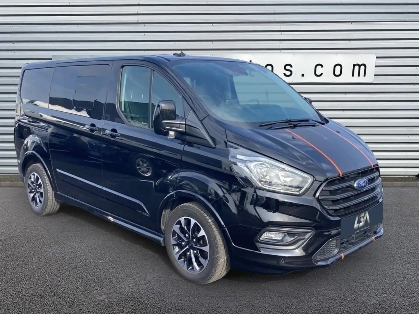 Ford Tourneo Custom Transit Custom 2.0 EcoBlue - 170 - BVA S\u0026S TRANSIT CUSTOM CABINE APPROFONDIE Fourgon Cabine appr Negro - 2