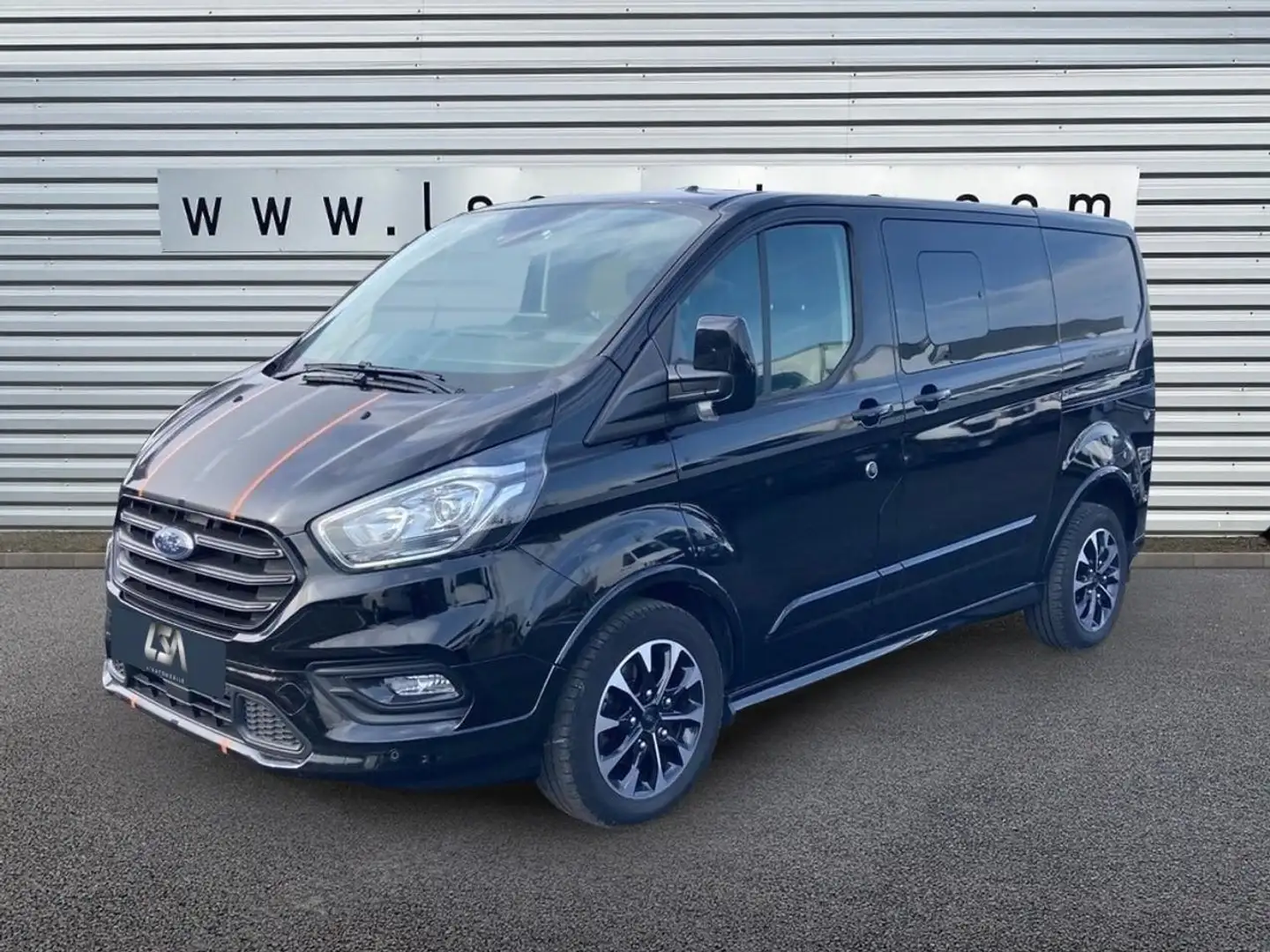 Ford Transit Custom 2.0 EcoBlue - 170 - BVA S\u0026S CABINE APPROFONDIE SPORT Schwarz - 1