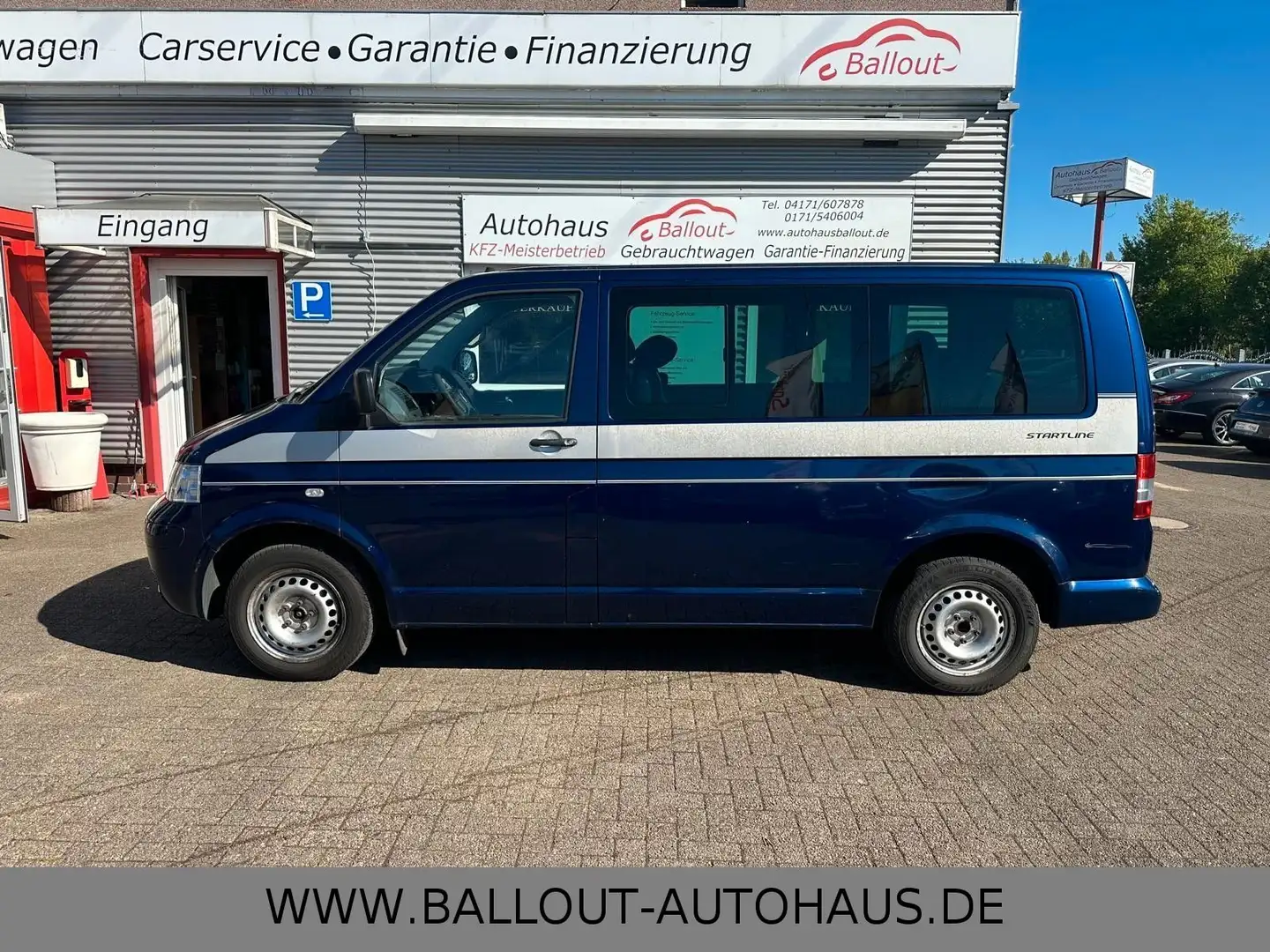 Volkswagen T5 Multivan Startline*3.HAND*KLIMA*AHK*TÜV 1-26* Kék - 1