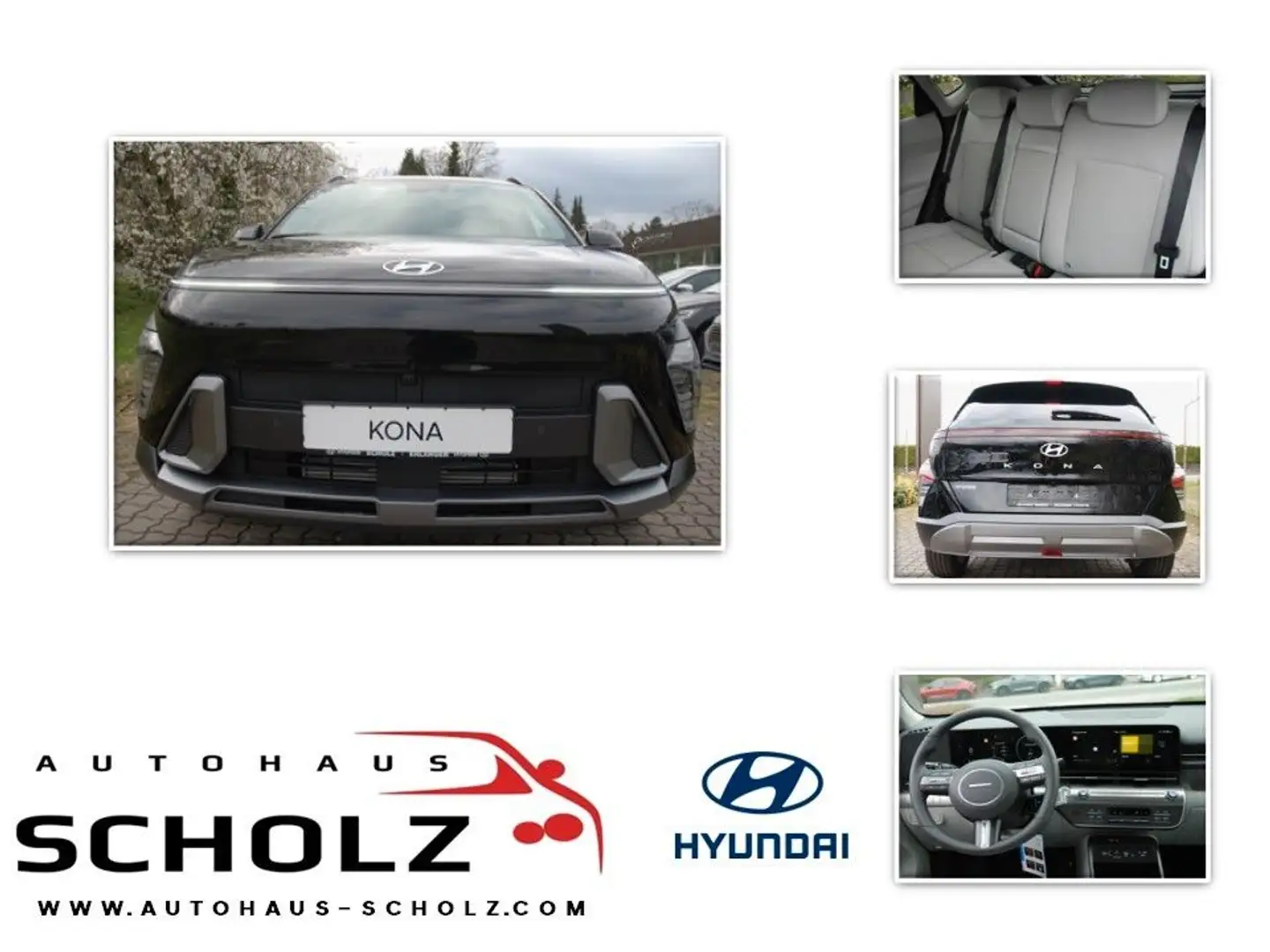 Hyundai KONA 1.0 T-GDI Trend DCT Assist Licht el. Heckkl Schwarz - 1