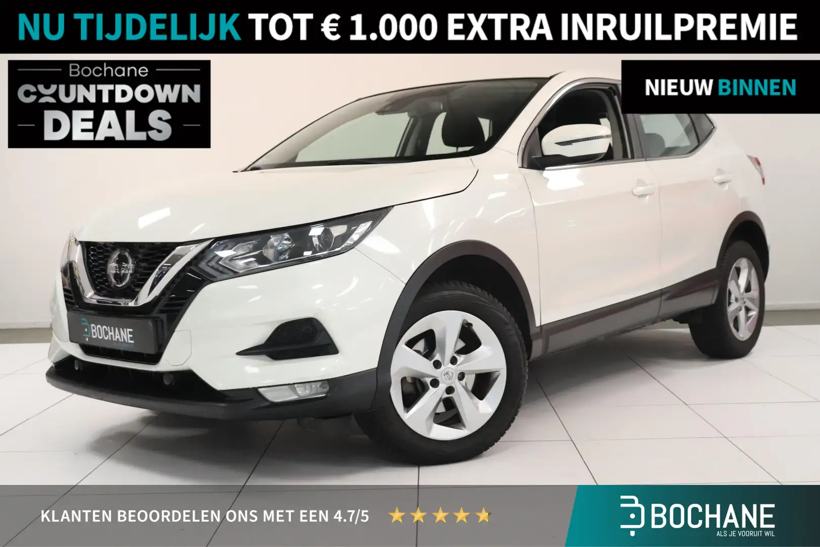 Nissan Qashqai 1.3 DIG-T N-Connecta | Camera | Navigatie | Voorru Blanc - 1