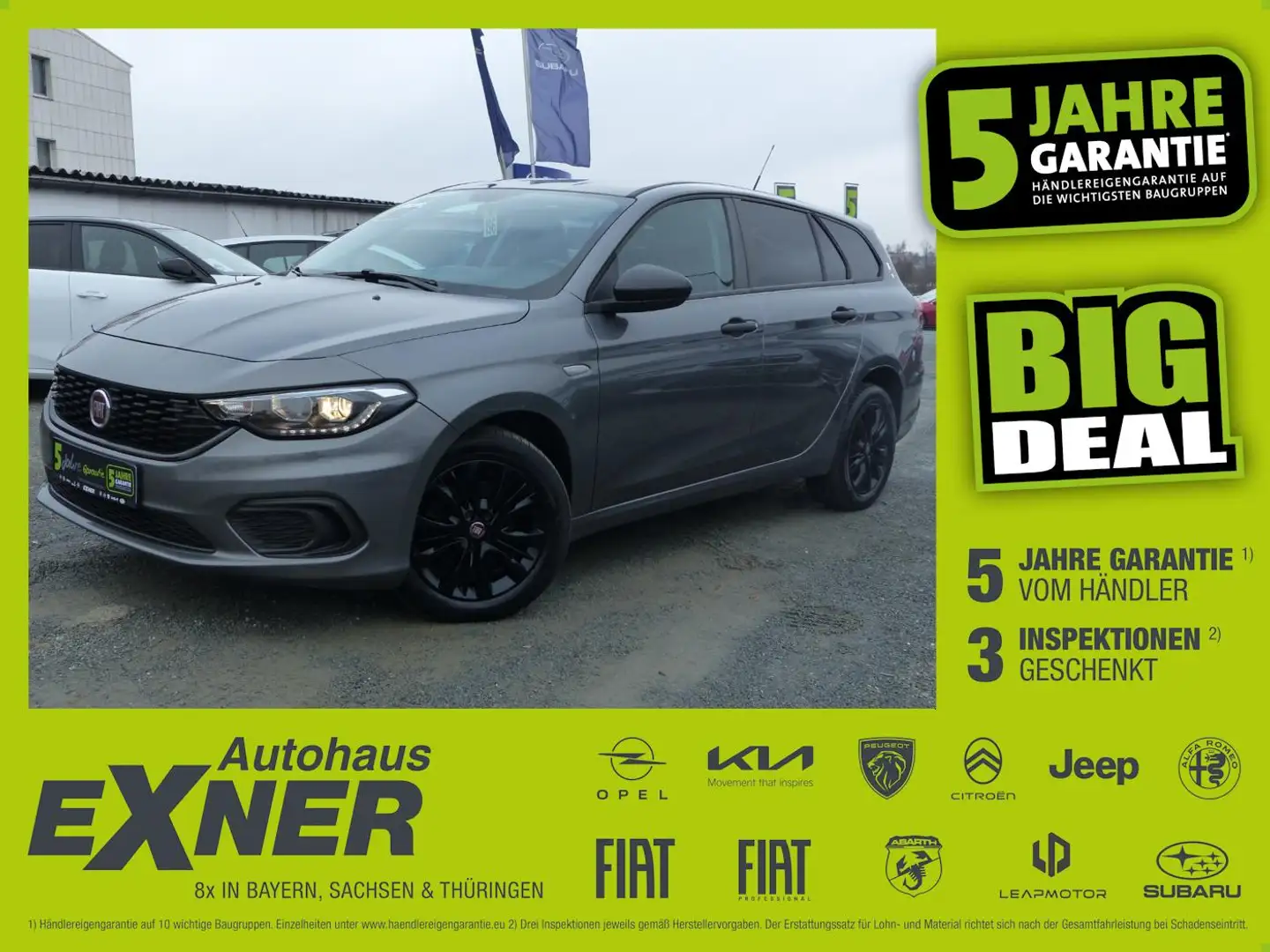 Fiat Tipo Kombi 1.4 16V STREET Navi+Kam.+LM+PDC+Klima Grau - 1