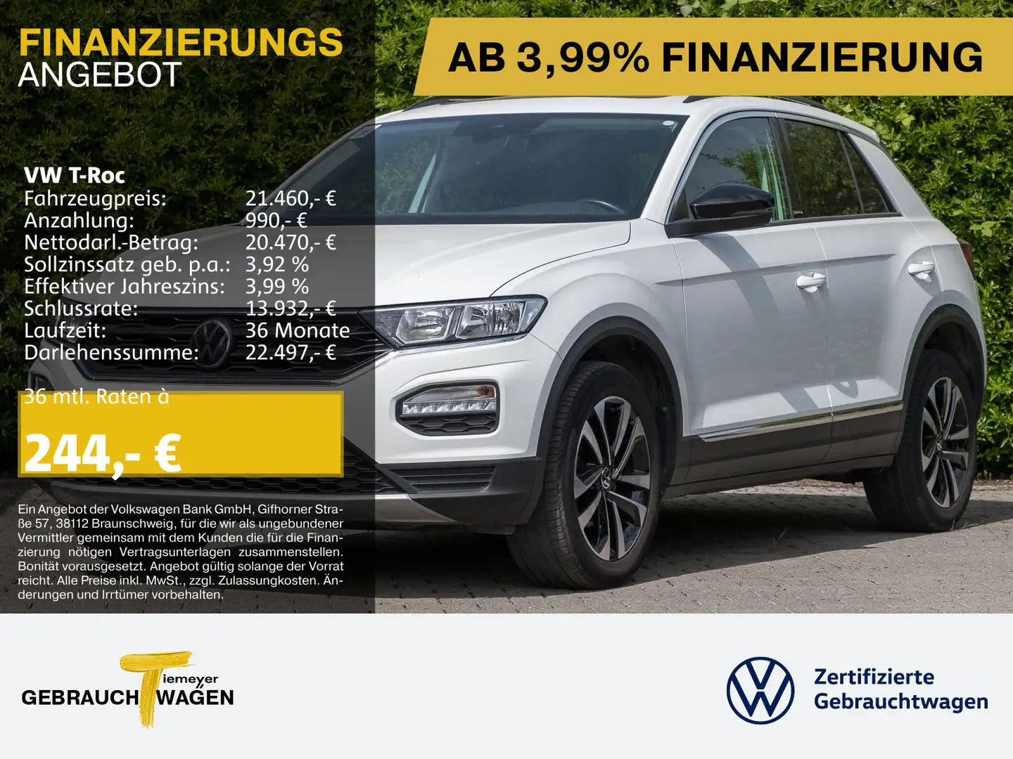 Volkswagen T-Roc 1.5 TSI DSG UNITED PANO BEATS NAVI Bianco - 1