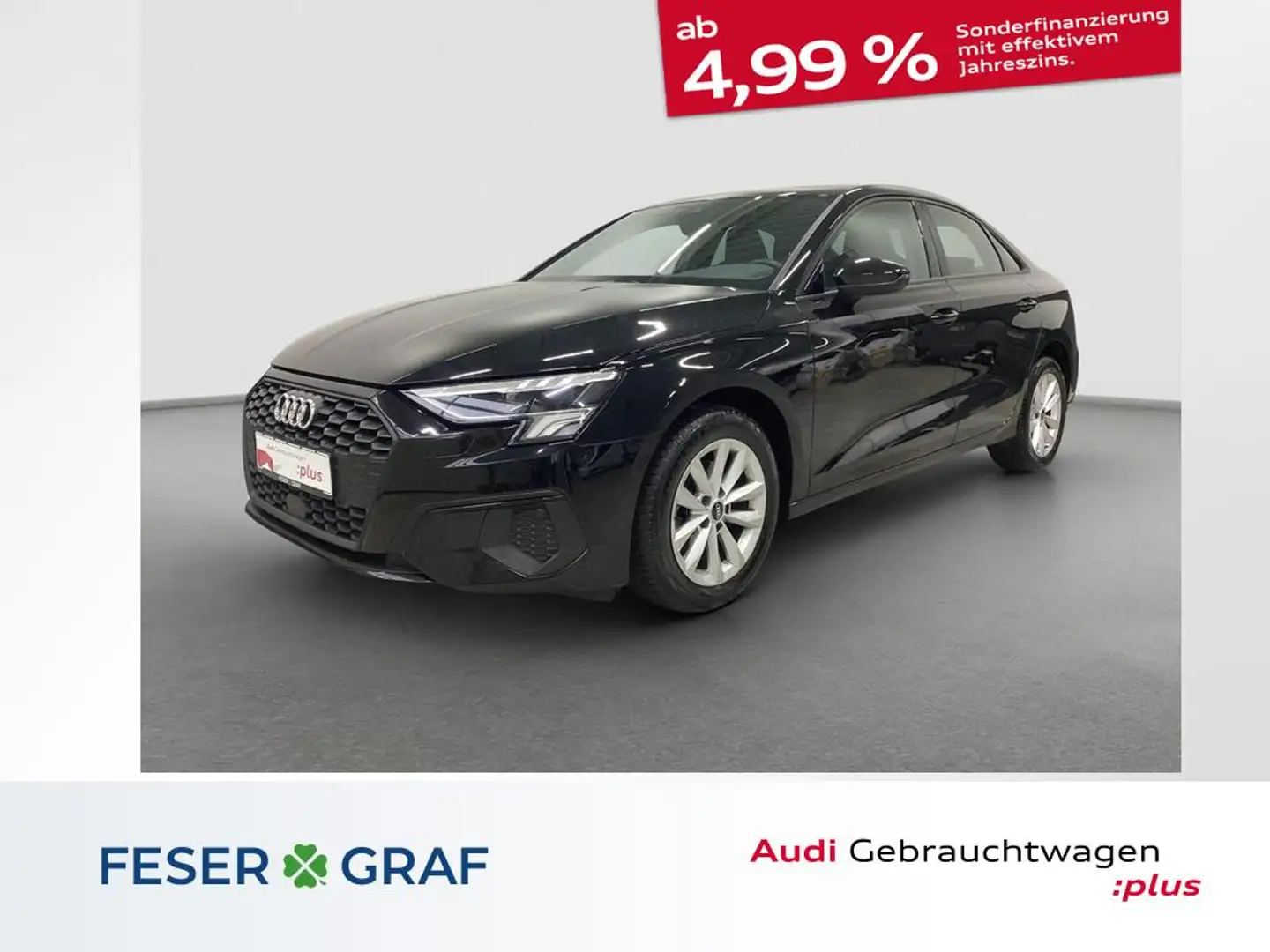 Audi A3 Limousine 30 TDI S tronic LED RFK Navi SHZ APP Schwarz - 1