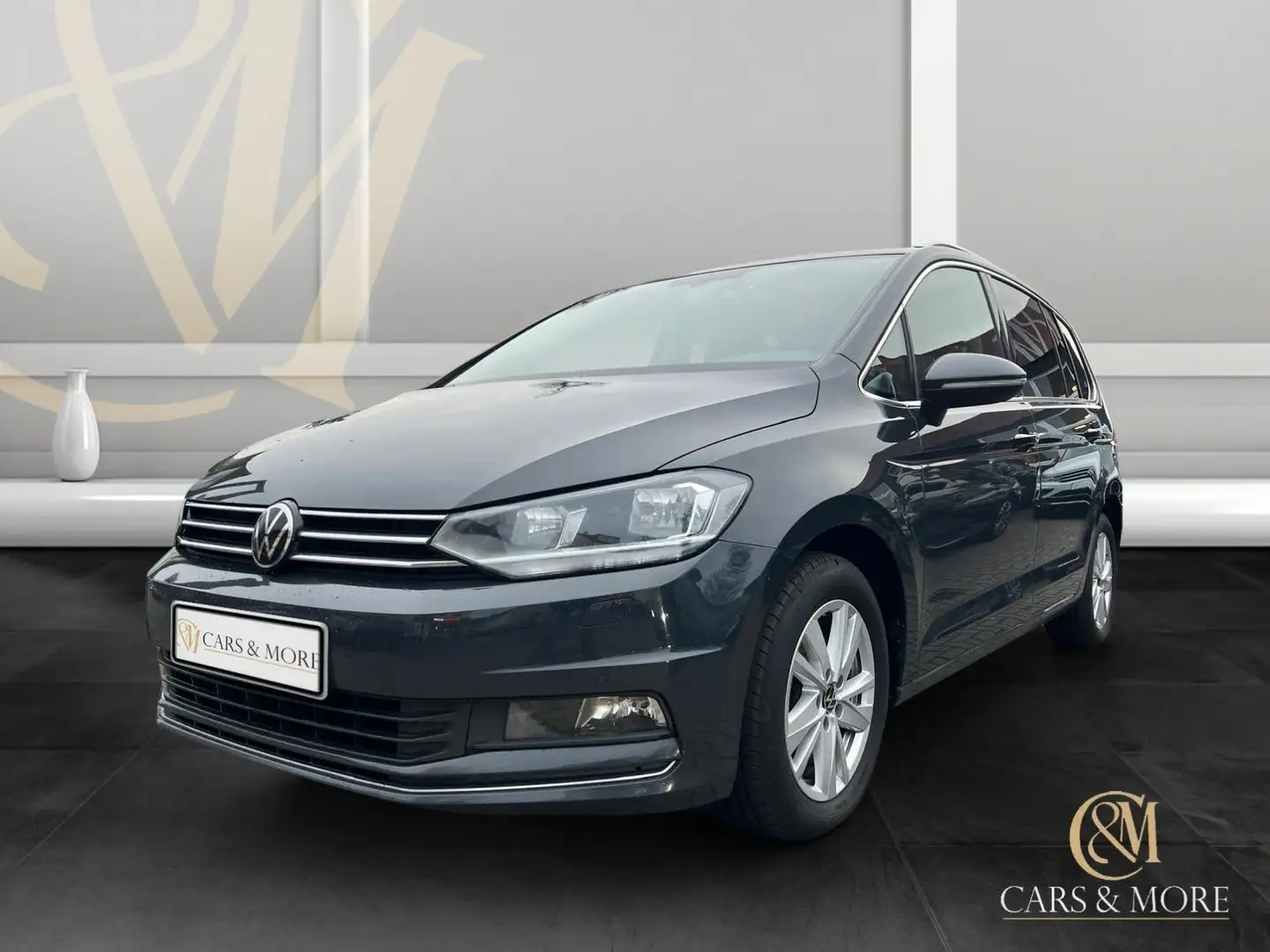 Volkswagen Touran Highline 7Sitze T.Leder CarPlay AHK PDC Gris - 1