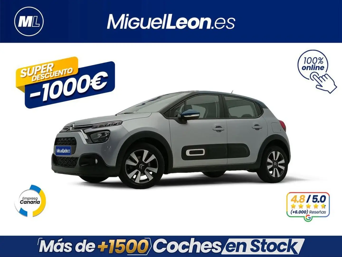 Citroen C3 PureTech 60KW (83CV) Feel Pack Gris - 1