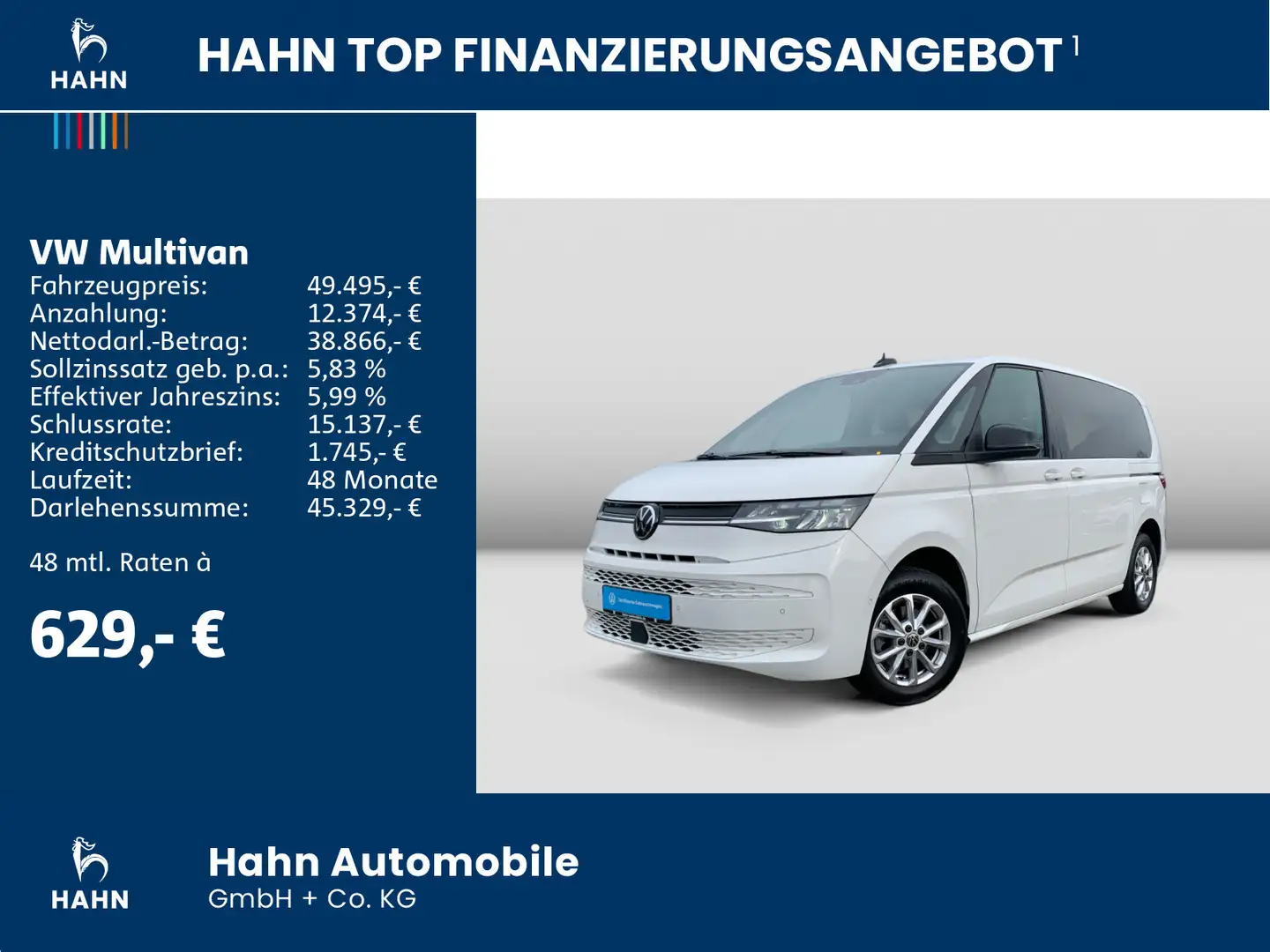 Volkswagen T7 Multivan T7 Multivan 2.0 TDI DSG Life Navi LED Kamera ACC Weiß - 2