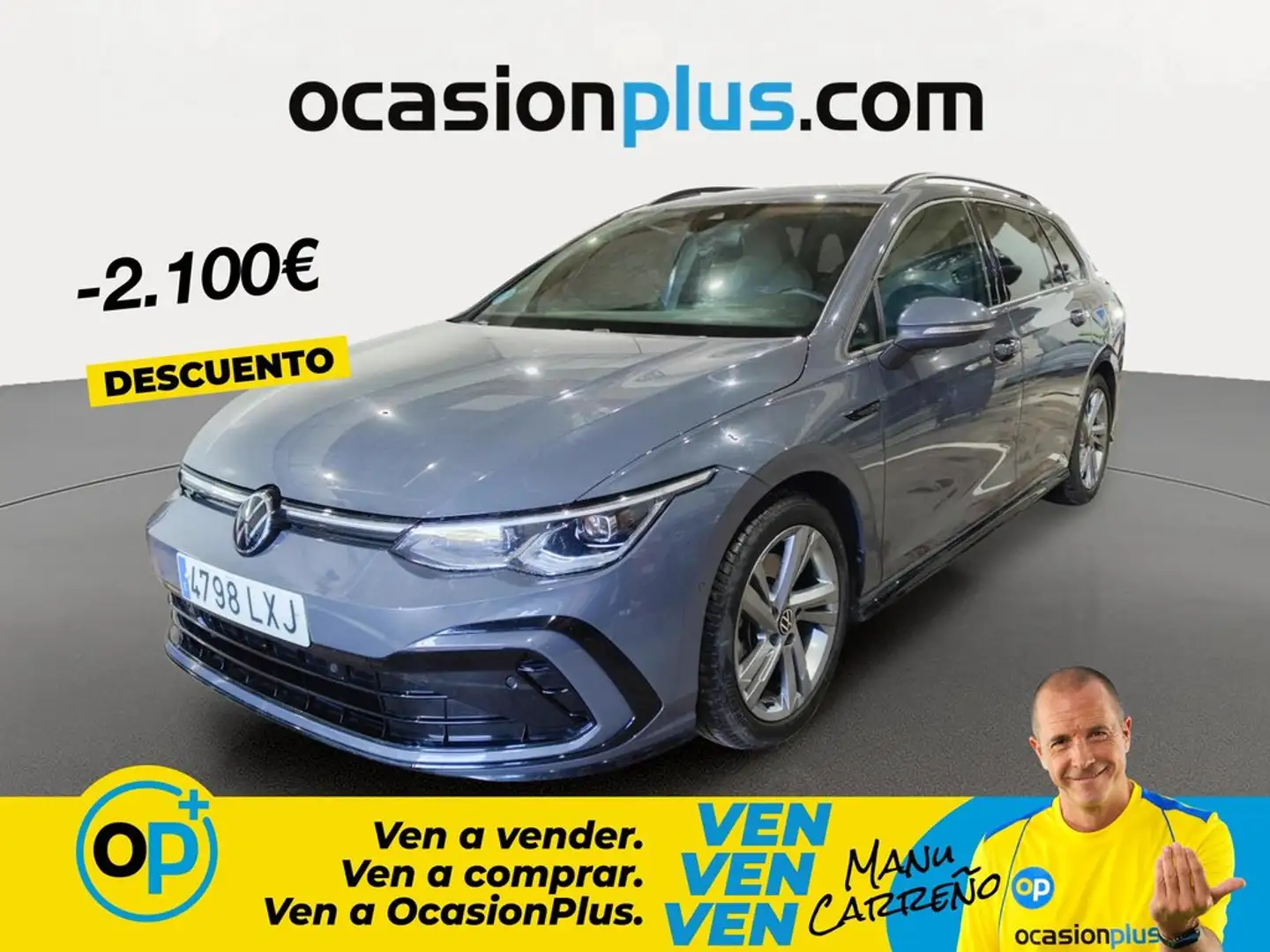 Volkswagen Golf Variant 2.0TDI R-Line DSG 110kW Gris - 1