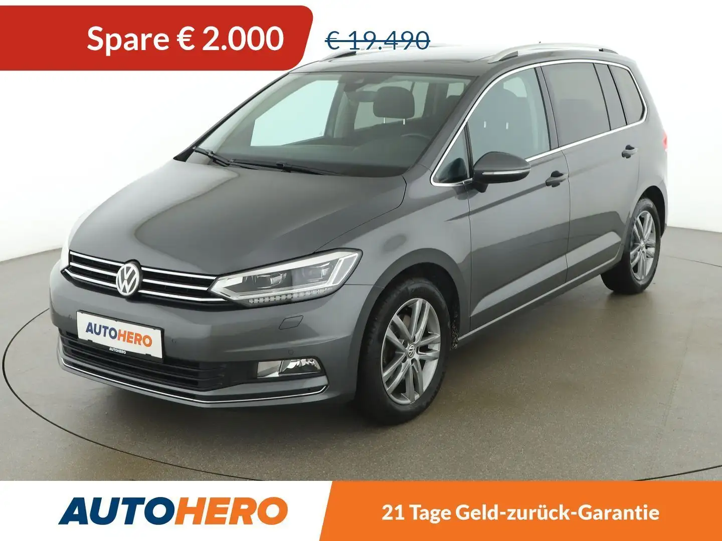 Volkswagen Touran 1.6 TDI Highline BlueMotion Tech *ACC*CAM*PANO*LED Grau - 1