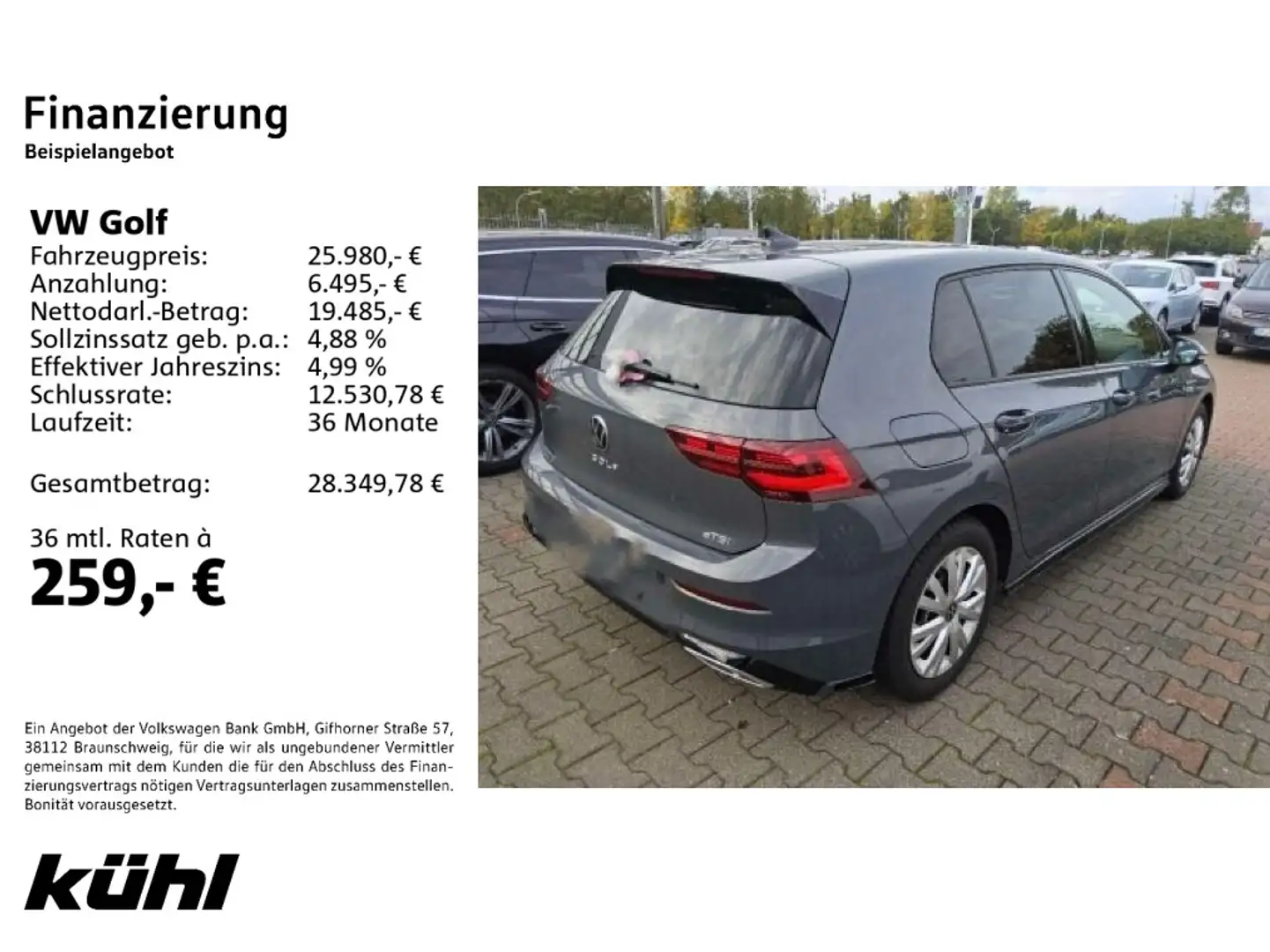Volkswagen Golf 8 VIII 1.5 eTSI DSG R-Line DCC/ACC/AHK/Kame Grau - 2