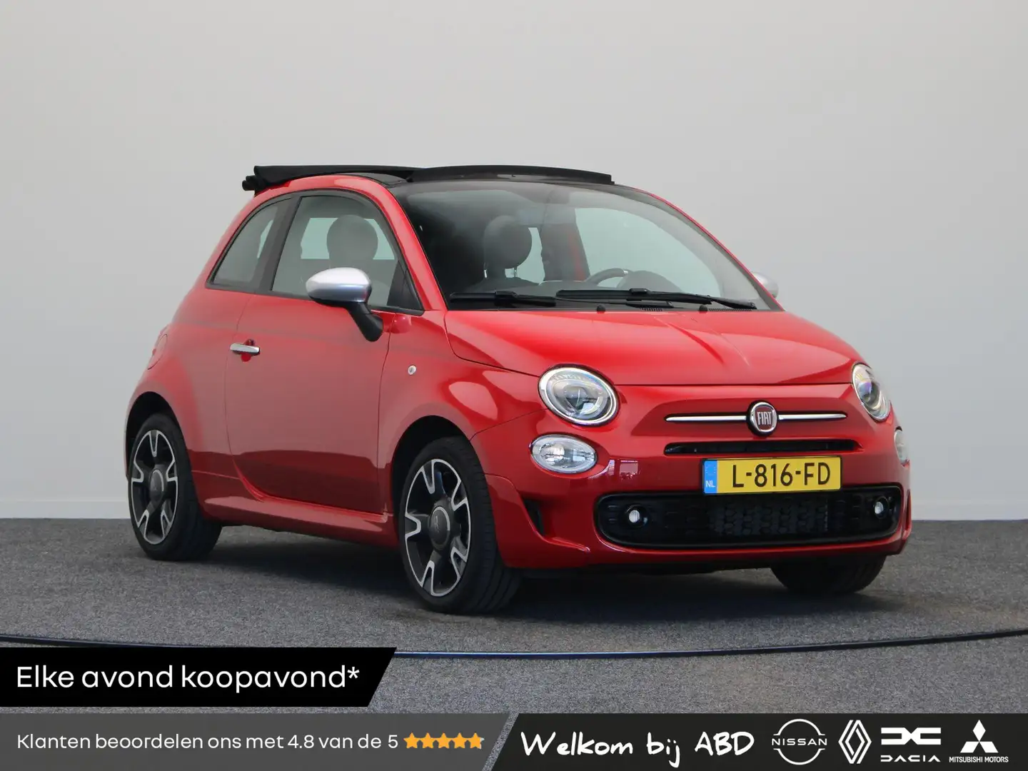 Fiat 500C 1.0 Hybrid Rockstar | Lederen bekleding | Cruise c Rouge - 1