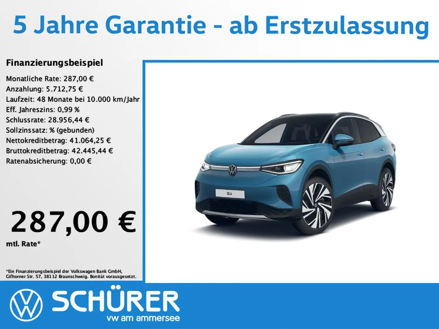Volkswagen ID.4 Pro NeuesModell Wärmepumpe Pano AHK HKardon 360... Kék - 1
