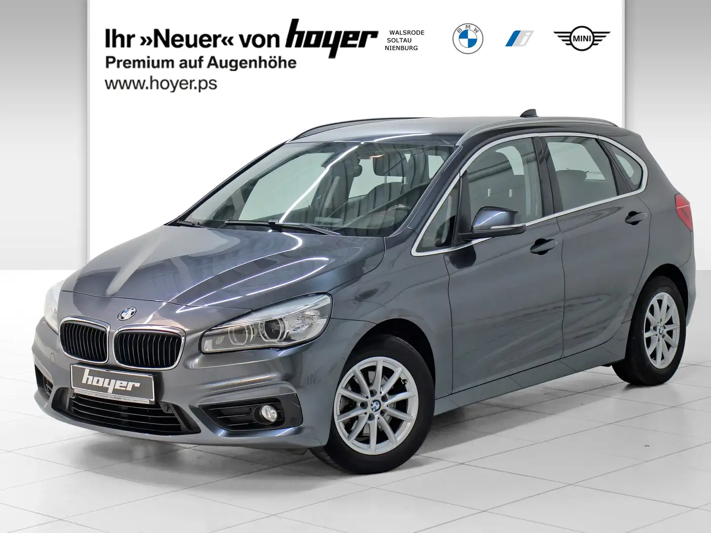 BMW 216 d Active Tourer Advantage LED Navi Tempomat Gris - 1